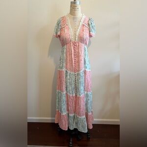 LoveShackFancy Pastel Patchwork Maxi Dress